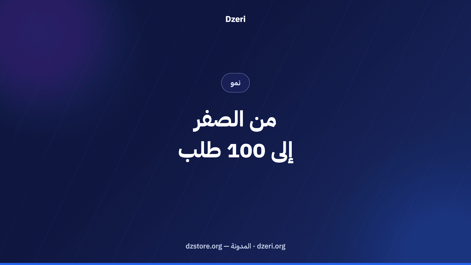 من الصفر إلى 100 طلب: خطة بسيطة على ثلاثة أشهر